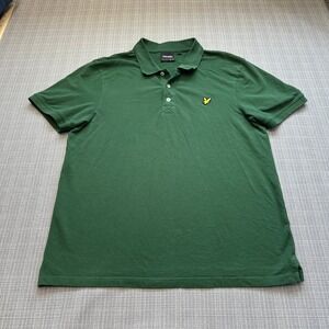 Lyle &‎ Scott Polo Shirt XL Green Classic Logo Short Sleeve Preppy Golf Casual